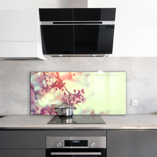 Stänkskydd kök Blommande rosa träd