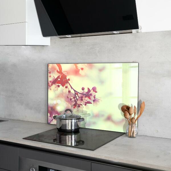 Stänkskydd kök Blommande rosa träd