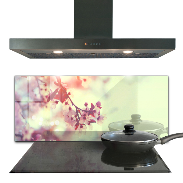 Stänkskydd kök Blommande rosa träd