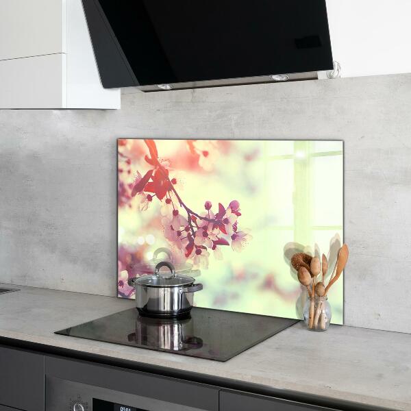 Stänkskydd kök Blommande rosa träd