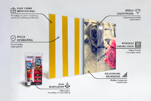 Stänkskydd kök Rose symbol för kärlek
