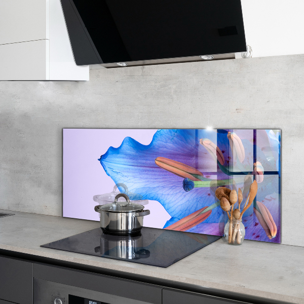 Stänkskydd kök Vacker blå lilja