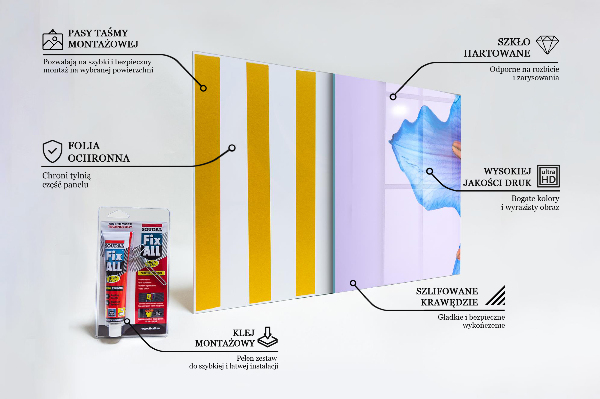 Stänkskydd kök Vacker blå lilja