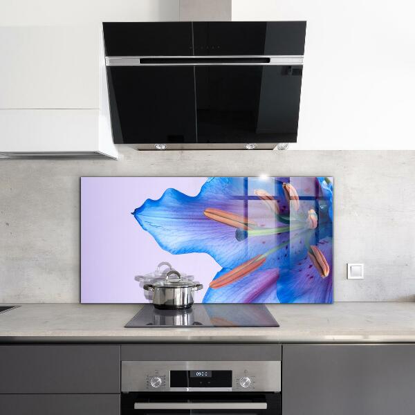 Stänkskydd kök Vacker blå lilja