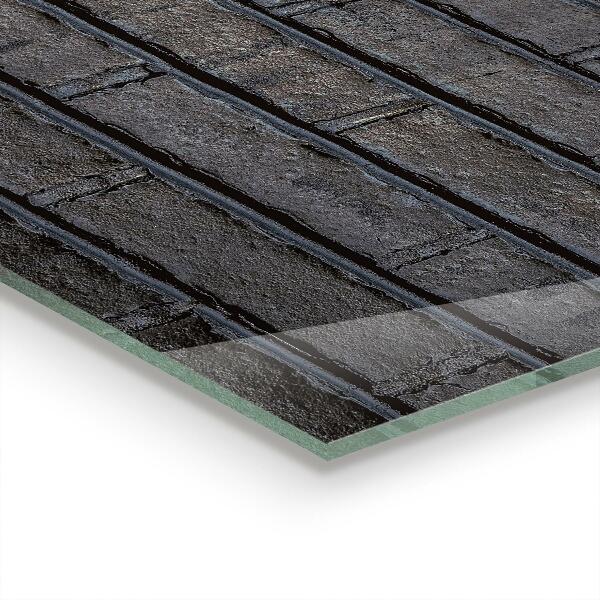 Stänkskydd kök Svart tegelbetong