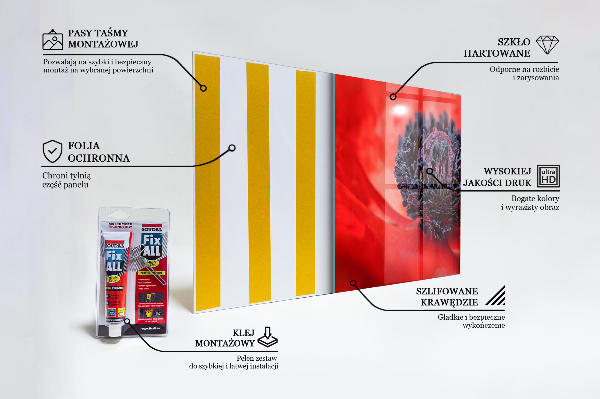 Stänkskydd kök Röd vallmo detaljer