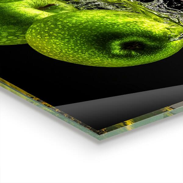 Stänkskydd kök Gröna äpplen i vatten