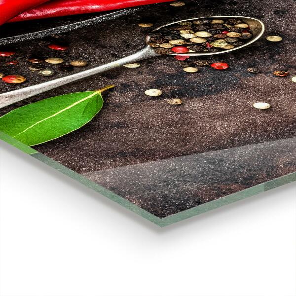 Stänkskydd kök Matlagning med varm paprika