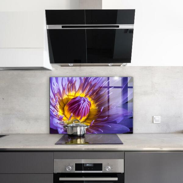 Stänkskydd kök Lila blomma detaljer