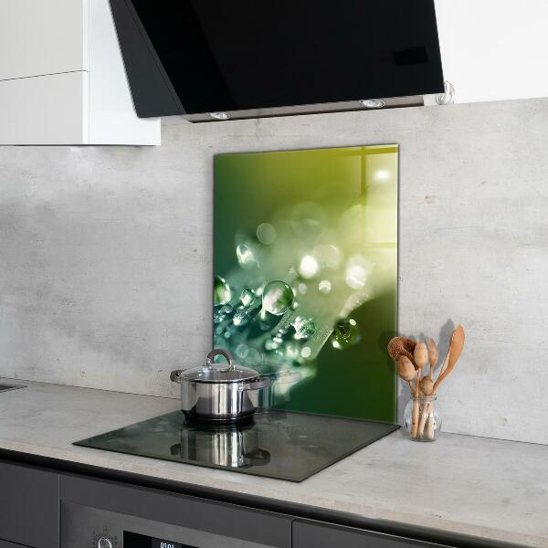 Stänkskydd kök Dagg på gröna löv