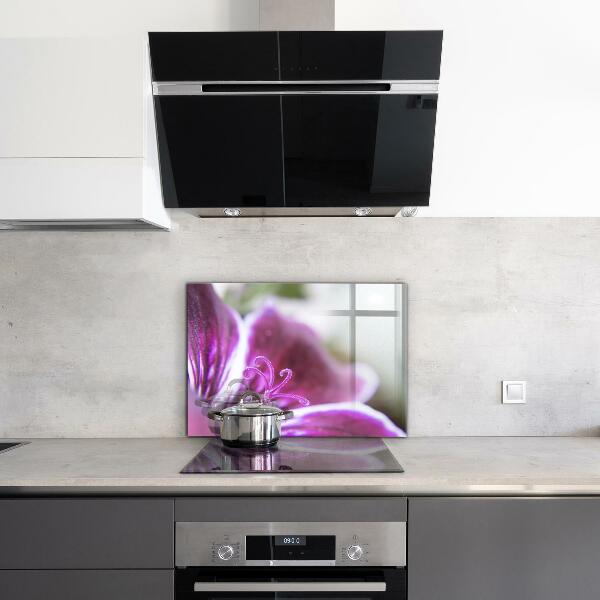 Stänkskydd kök Rosa blomma naturdetaljer