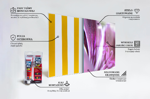 Stänkskydd kök Rosa blomma naturdetaljer
