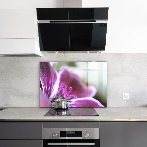 Stänkskydd kök Rosa blomma naturdetaljer