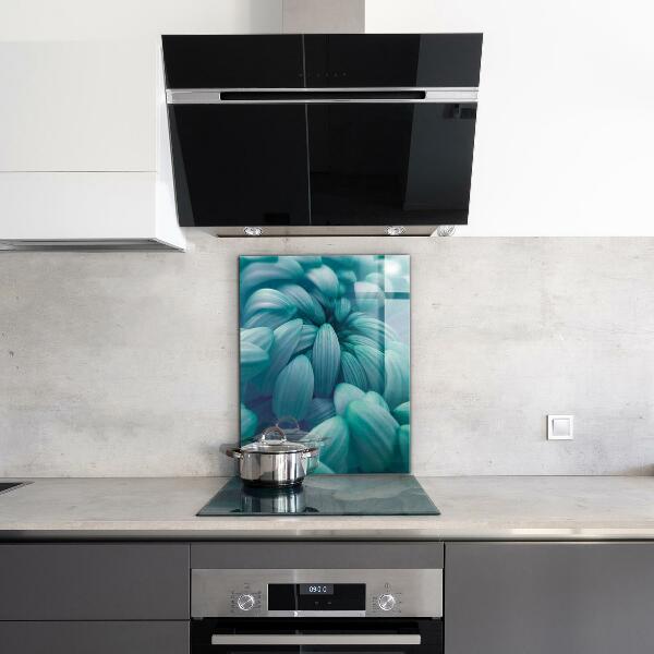 Stänkskydd kök Blå krysantemum