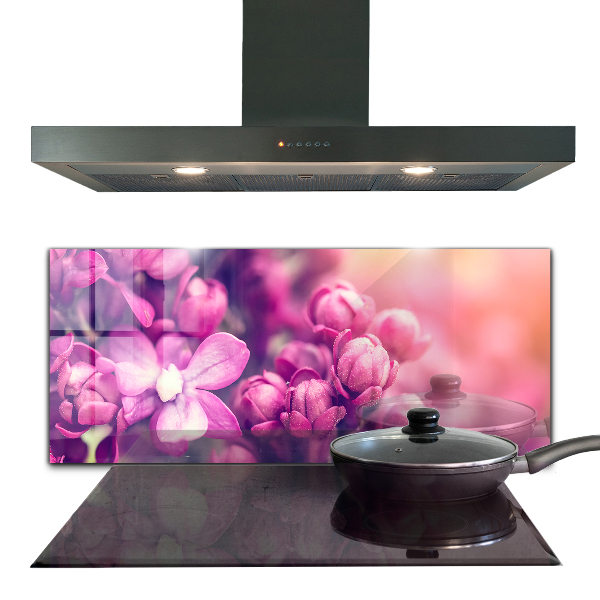 Stänkskydd kök Rosa liljor naturlig skönhet