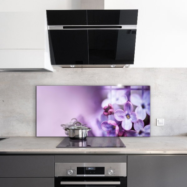 Stänkskydd kök Lila blommor