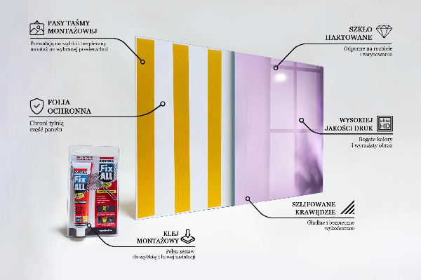 Stänkskydd kök Lila blommor