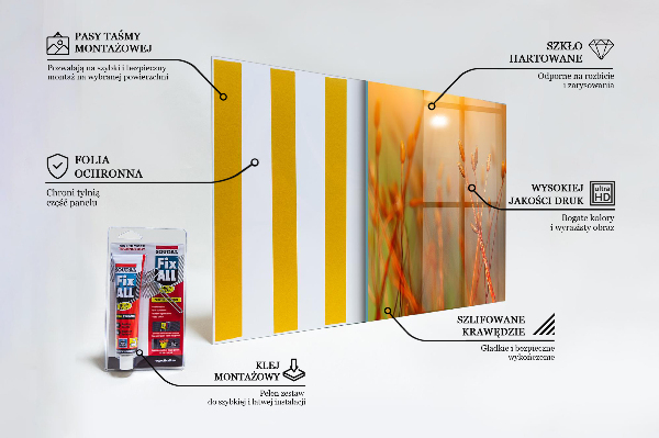 Stänkskydd kök Kornfält vid solnedgången