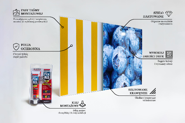 Stänkskydd kök Mogna blåbär Bär