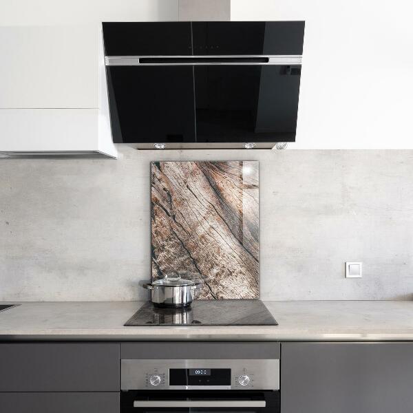 Stänkskydd kök Trädbarkstamstruktur