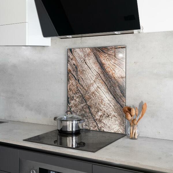 Stänkskydd kök Trädbarkstamstruktur