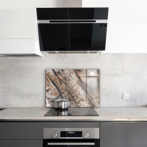 Stänkskydd kök Trädbarkstamstruktur