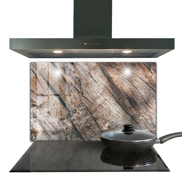 Stänkskydd kök Trädbarkstamstruktur