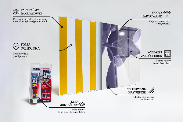 Stänkskydd kök Exotiska löv Illustration