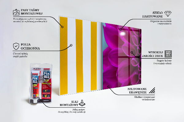 Stänkskydd kök Lila blomma detaljer