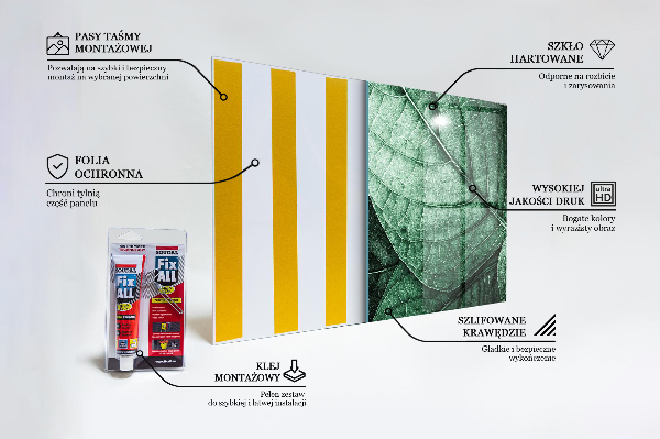Stänkskydd kök Gröna blad detaljer