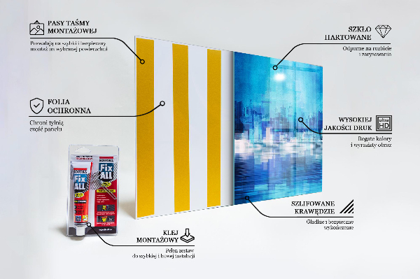 Stänkskydd kök Panorama över Manhattan New York
