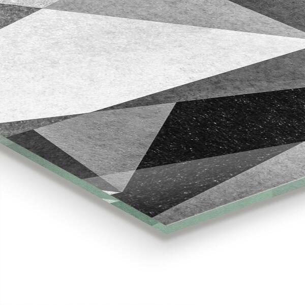 Stänkskydd kök Grå geometrisk abstraktion