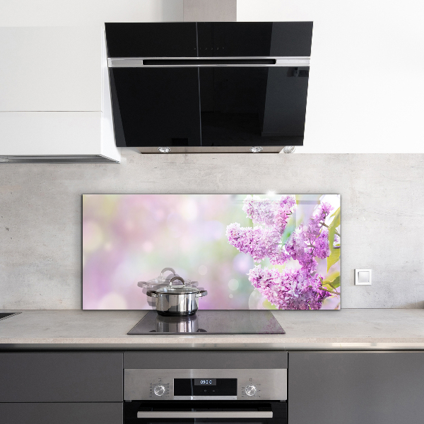 Stänkskydd kök Blommande lila sommar i trädgården