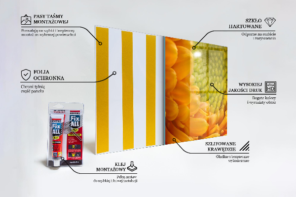 Stänkskydd kök Gerbera blomma orange