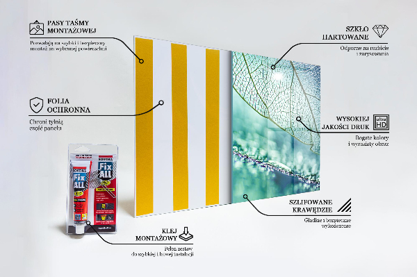Stänkskydd kök Delikat bladstruktur