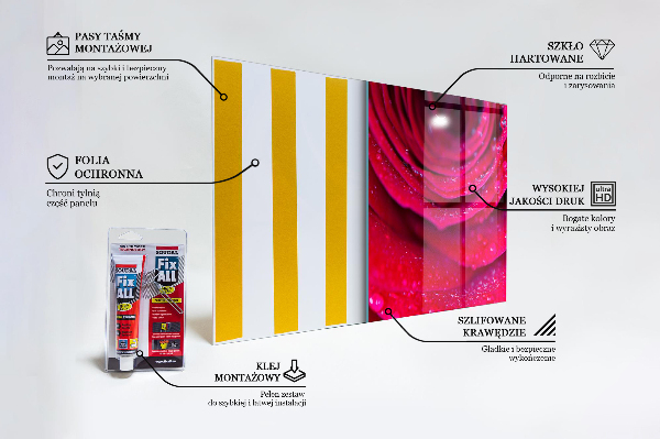 Stänkskydd kök Rose symbol för kärlek