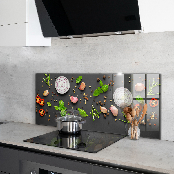 Stänkskydd kök Kryddor italiensk mat