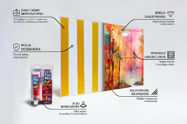 Stänkskydd kök Höstträd i parken