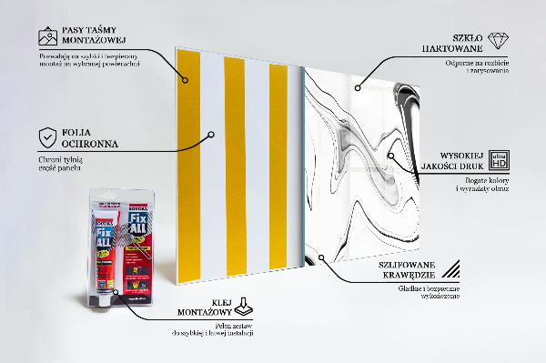Stänkskydd kök Monokrom akvarell