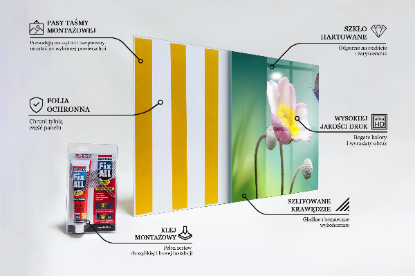 Stänkskydd kök Sommar äng fjärilsblomma