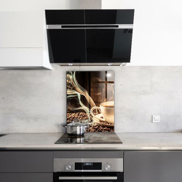 Stänkskydd kök En kopp med aromatiskt kaffe