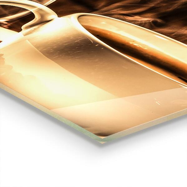 Stänkskydd kök En kopp med aromatiskt kaffe