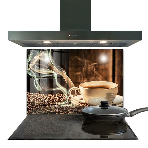 Stänkskydd kök En kopp med aromatiskt kaffe