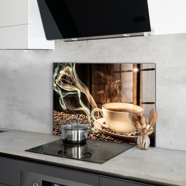 Stänkskydd kök En kopp med aromatiskt kaffe