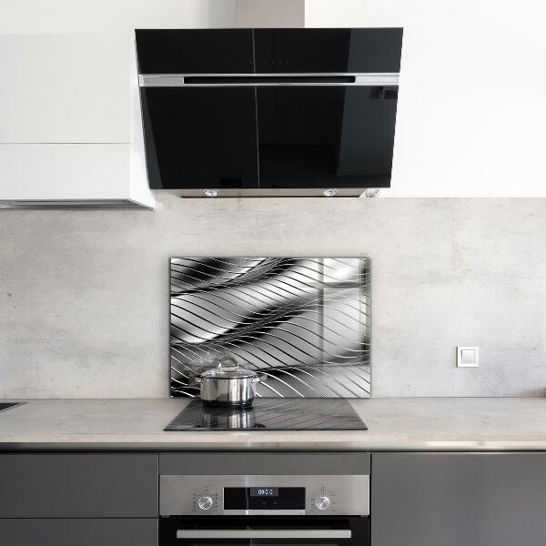 Stänkskydd kök Metallvågor Abstraktion