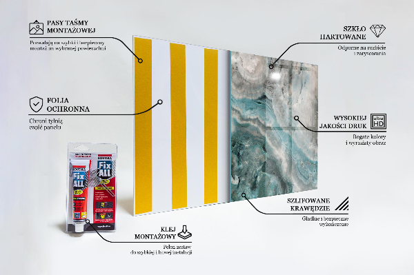 Stänkskydd kök Abstrakt färg virvelmönster