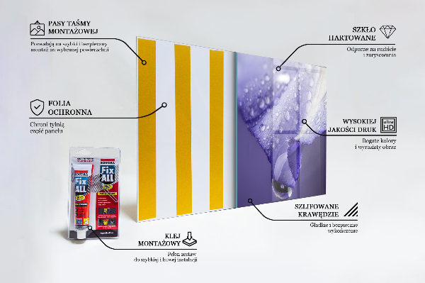 Stänkskydd kök Lila blomblad