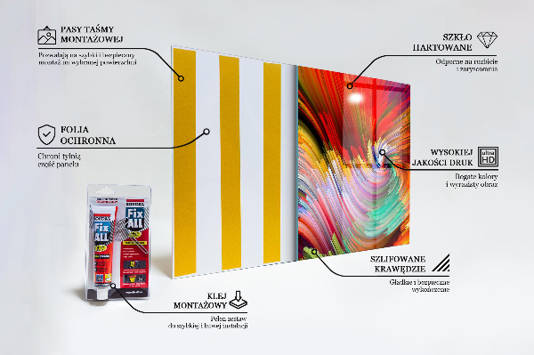 Stänkskydd kök Energisk färgblandning