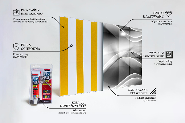 Stänkskydd kök Vågor Abstraktion