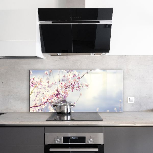 Stänkskydd kök Delikat rosa blommor